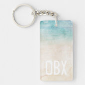 Porte-clés Plage Initiales Sable d'eau Voyage Souvenir Amusem (Devant)