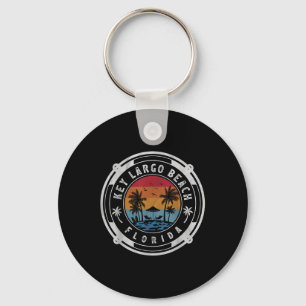 Porte-clés Plage Key Largo Floride Vacances d'été Vintage Su