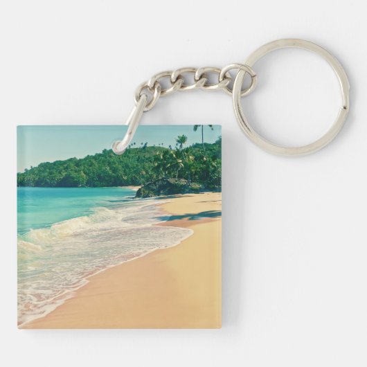 Porte-clés Plage paisible de l'île tropicale (Dos)