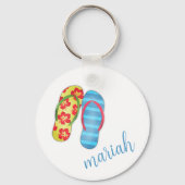 Porte-clés Plage personnalisée Cute Design (Verso)