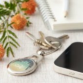 Porte-clés Plage Porte - clé personnalisée Sunset Palm Trees (Côté )