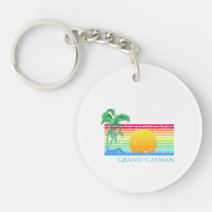 Porte-clés Plage Rétro Grand Cayman