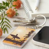 Porte-clés Plage rétro Sunset surf (Devant droit)