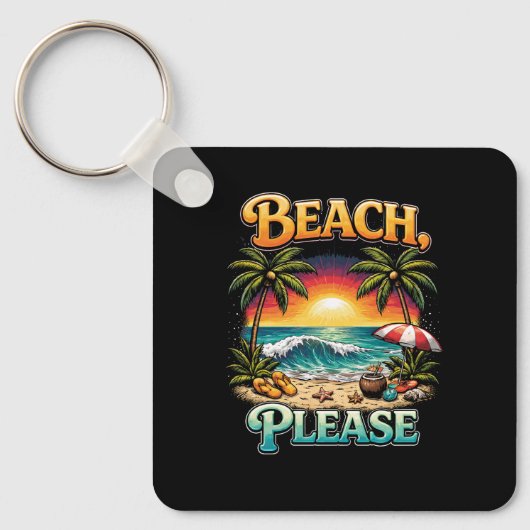 Porte-clés Plage, S'il vous plaît (Recto)