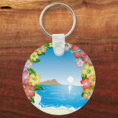 Porte-clés Plage tropicale (Recto)