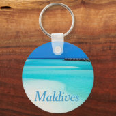 Porte-clés Plage tropicale aux Maldives (Recto)
