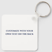 Porte-clés Plage Tropicale Cute Plage Bleue Personnalisée Pla (Dos)