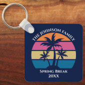 Porte-clés Plage Tropicale Cute Plage personnalisée Blue Beac (Recto)