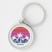 Porte-clés Plage tropicale Palm Tree mignonne Été personnalis (Devant)