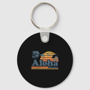 Porte-clés Plages Aloha Hawaï Plage Vintage Surf Rétro H
