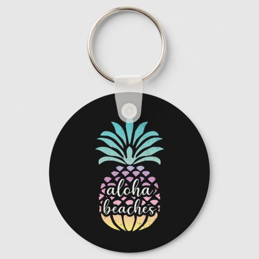 Porte-clés Plages d'Aloha Hawaii Hawaii Pineappa Cute Beach (Recto)