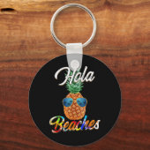 Porte-clés Plages de Pineapples Sungles Hola _ Funny Beach Va (Recto)