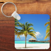 Porte-clés Plages tropicales | Île et lagon, Maldives (Recto)