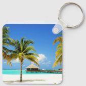 Porte-clés Plages tropicales | Île et lagon, Maldives (Dos)