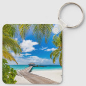 Porte-clés Plages tropicales | Jetty en bois des Maldives (Dos)