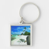 Porte-clés Plages tropicales | L'île de La Digue (Devant)