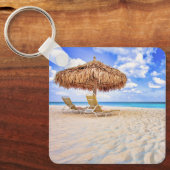 Porte-clés Plages tropicales | Plage de sable d'Aruba (Recto)