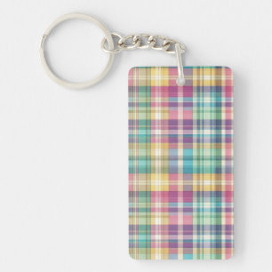 Porte-clés Plaid au printemps/Pâques/tartan