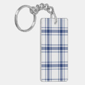 Porte-clés Plaid bleu et blanc marin (Devant gauche)