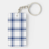 Porte-clés Plaid bleu et blanc marin (Dos)