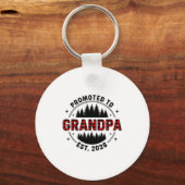 Porte-clés Plaid Lumberjack New Grandpa Promoted To Grandpa E (Recto)