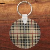 Porte-clés Plaid — Noir et TAn (Recto)