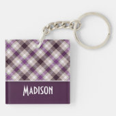 Porte-clés Plaid Tan & Purple (Dos)