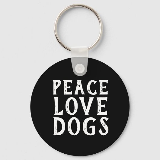 Porte-clés plaisir PEACE LOVE CHIENS | PORTE - CLÉ (Recto)