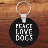 Porte-clés plaisir PEACE LOVE CHIENS | PORTE - CLÉ (Recto)
