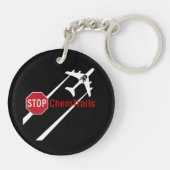 Porte-clés Plan Chemtrail Contrôles persistants Os crânes (Dos)