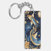 Porte-clés plan d'aquarelle de puits zodiac (Devant gauche)