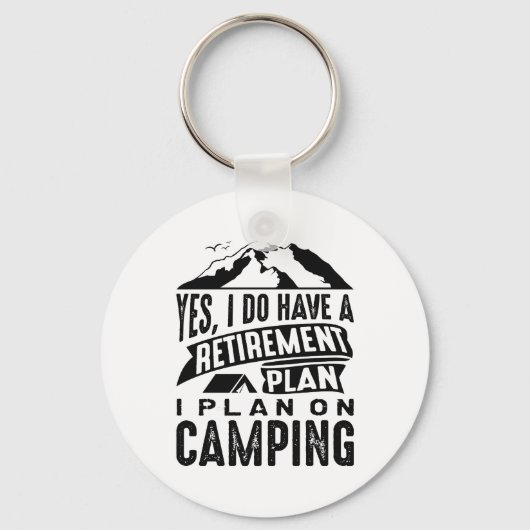 Porte-clés Plan de retraite Camping (Recto)