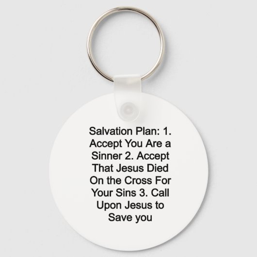 Porte-clés Plan de salut (Verso)