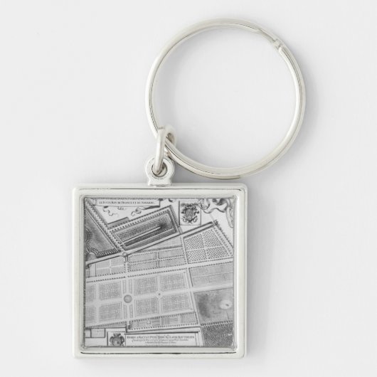 Porte-clés Plan du jardin royal (Devant)