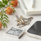 Porte-clés Plan du Port-Royal de Maternite (Côté)