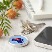 Porte-clés Plan et drapeau de l'Australie (Côté)