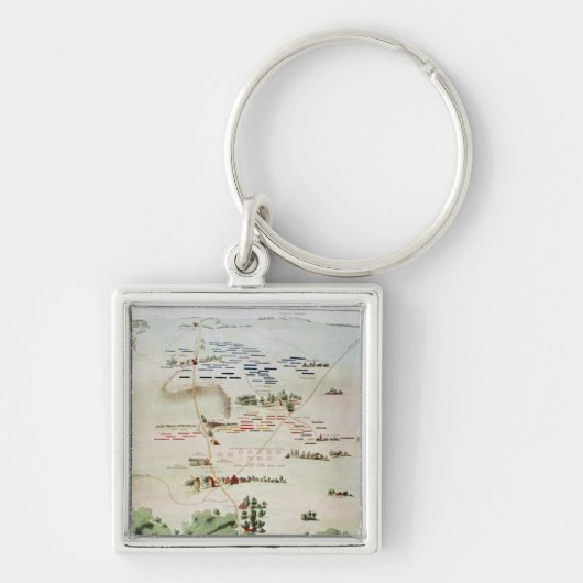 Porte-clés Plan et vue de la bataille de waterloo (Devant)