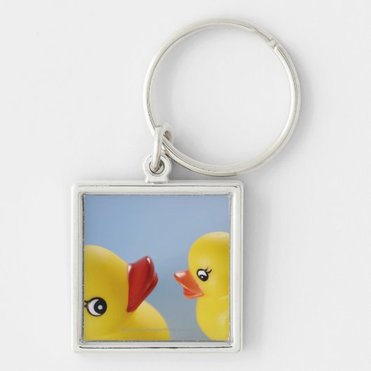Porte-clés Plan rapproché de deux canards en caoutchouc (Devant)
