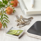 Porte-clés Plan rapproché des tranches de kiwi (Côté)