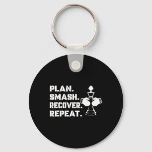 Porte-clés Plan. Smash. Recover. Repeat.' - Boxe aux échecs