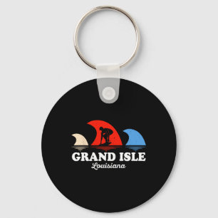 Porte-clés Planche à surf rétro Louisiane Grand Isle