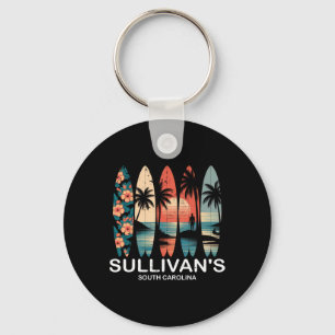 Porte-clés Planche de surf rétro de Sullivan's Caroline du Su