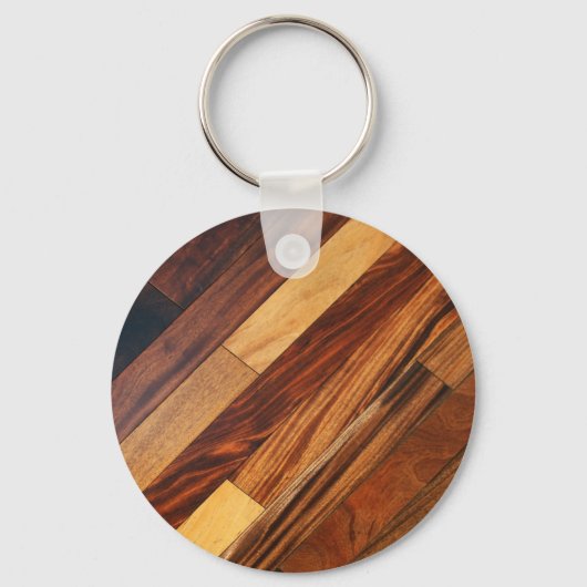 Porte-clés Plancher en bois Faux Diagonal (Recto)