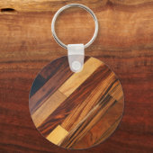 Porte-clés Plancher en bois Faux Diagonal (Recto)