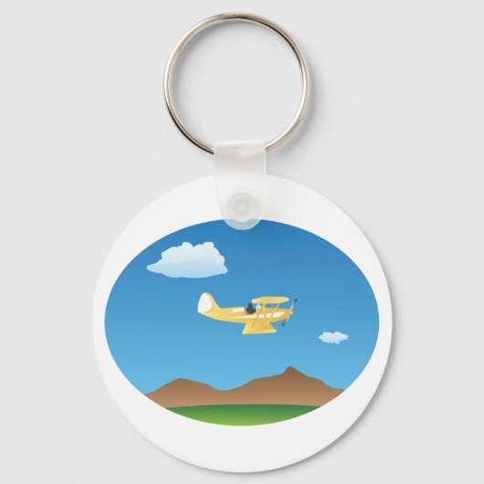 Porte-clés Plane jaune (Verso)