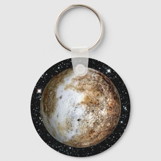 Porte-clés PLANET PLUTO v.2 arrière - plan étoile (système so (Recto)