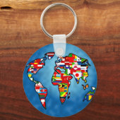 Porte-clés Planète du drapeau (Recto)
