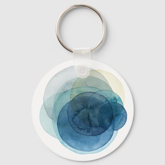 Porte-clés Planètes en évolution - Cercles d'aquarelle (Recto)
