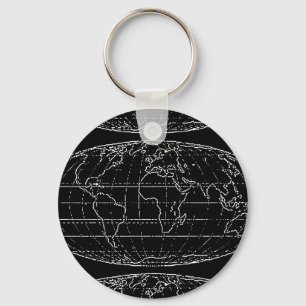Porte-clés planisphère simple / cartes