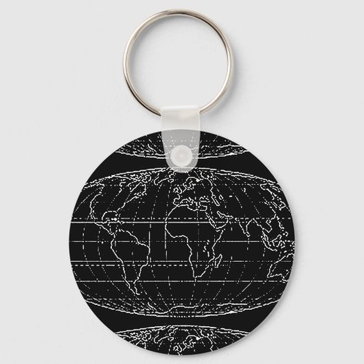 Porte-clés planisphère simple / cartes (Recto)
